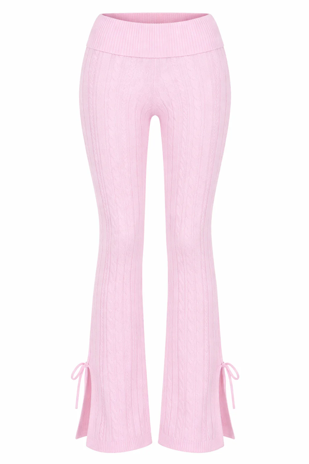 Cable Knit Off The Shoulder Sweater and Pant Set - Image 4