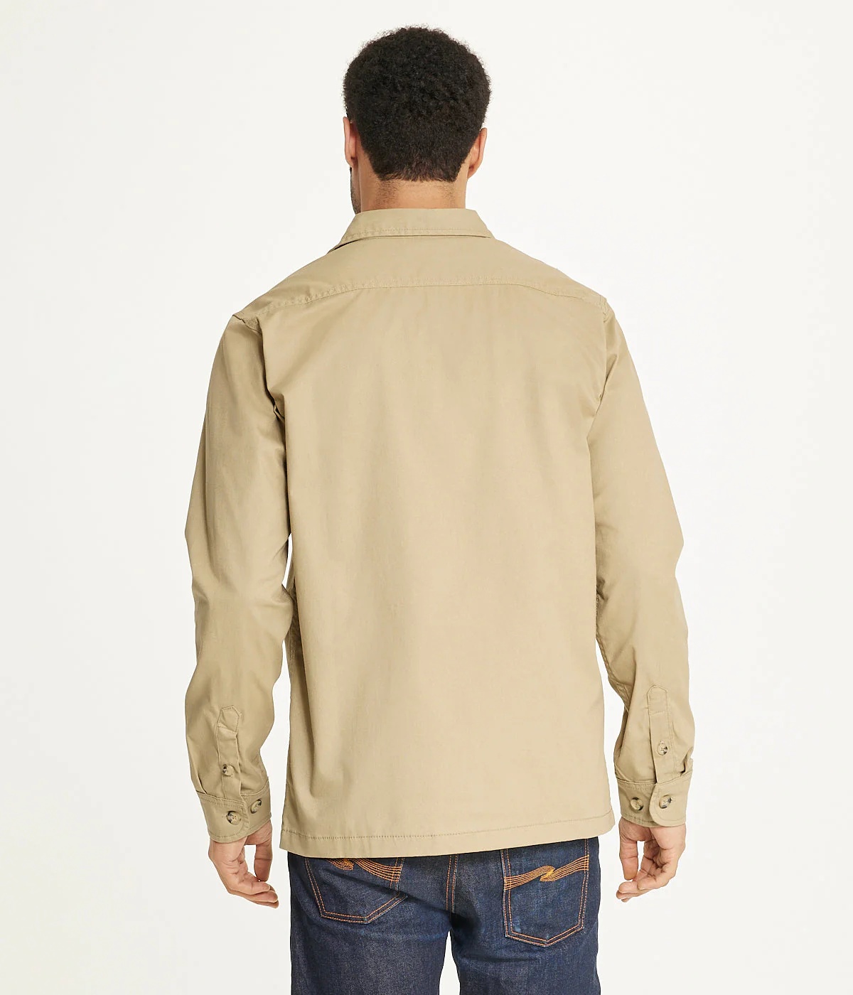 Men's Long Sleeve Shirt Jacket Stretch Twill - Image 2