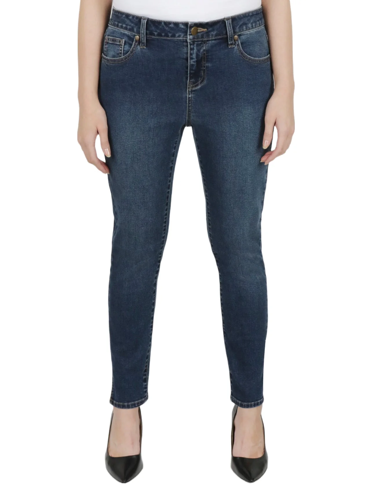 Plus Size Vented-Hem Ankle Jeans - Image 2