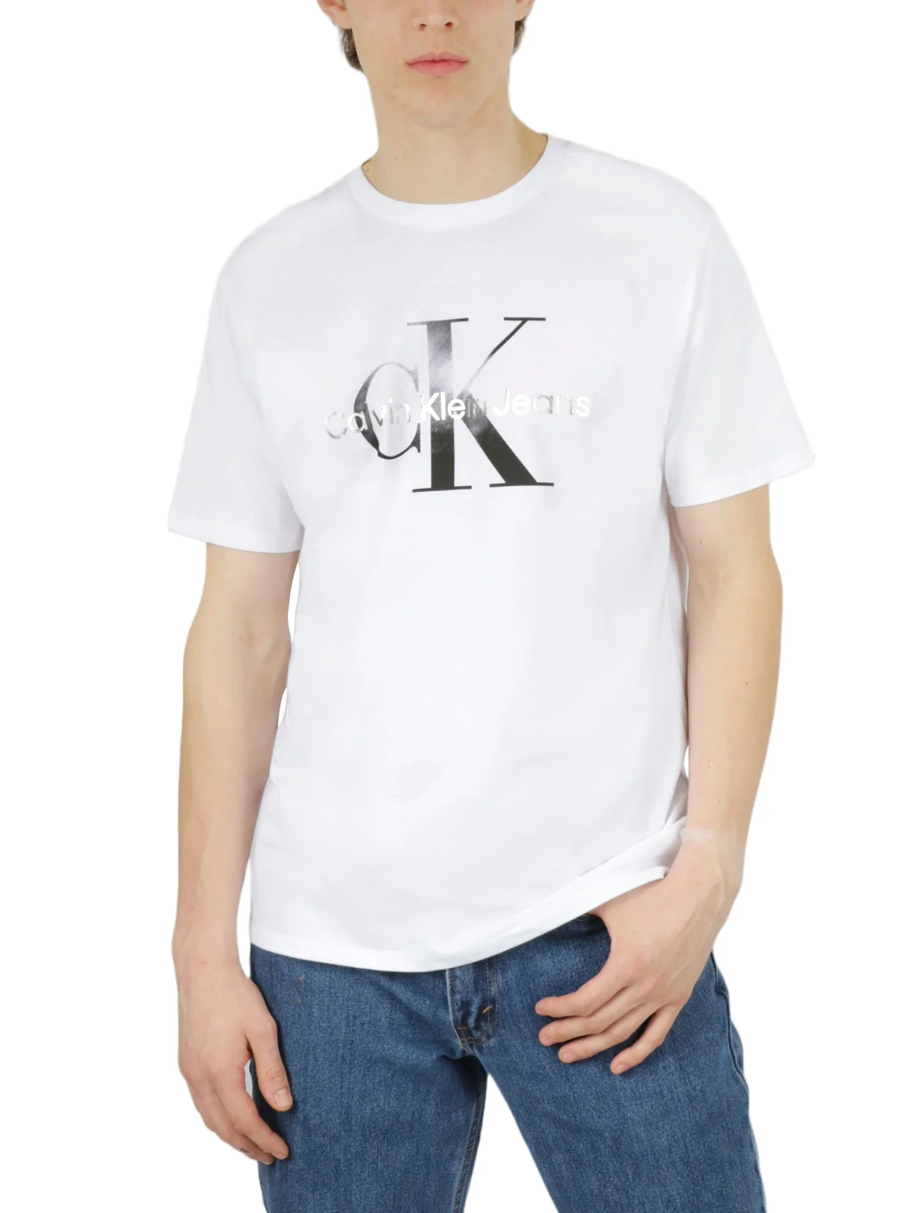Short Sleeves Gold/Silver Metallic Monogram Tee - Image 2