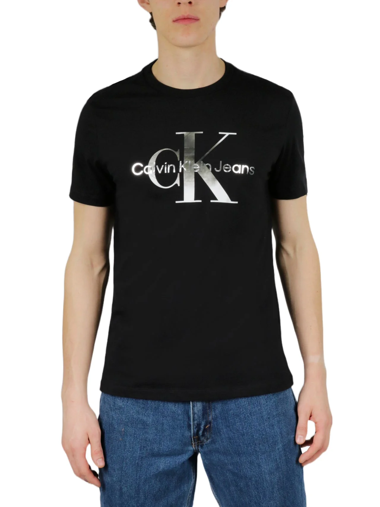 Short Sleeves Gold/Silver Metallic Monogram Tee - Image 8