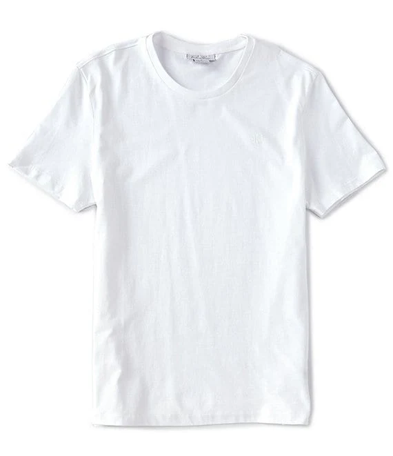 Short Sleeves Smooth Cotton Solid Crewneck Tee - Image 6