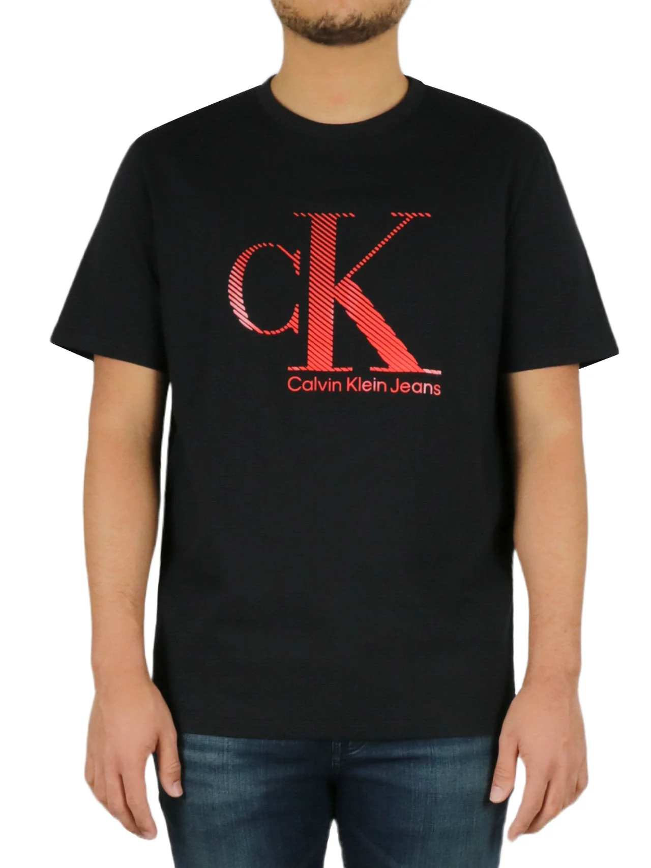 Short Sleeves Textured Monogram Tee - Image 5
